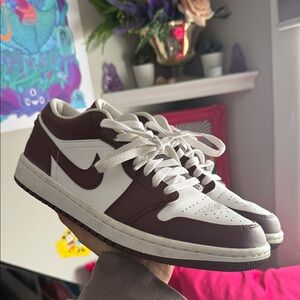 Nike White and Brown Sneakers